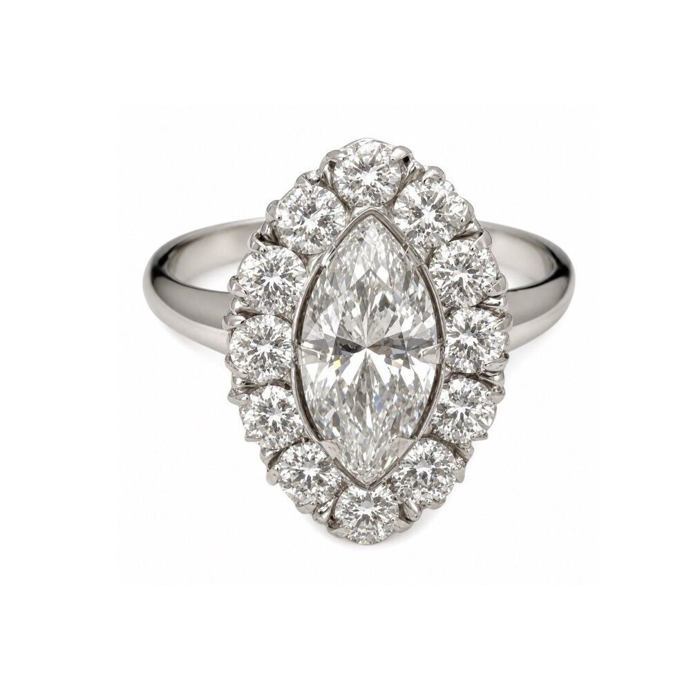 Vintage 1960s Cocktail Ring Size 5 Clark & Coombs CZ Mid Century - 14Z